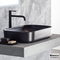 Porcelain Washbasin Centro 60x40 Bianco Ceramica Black Matt